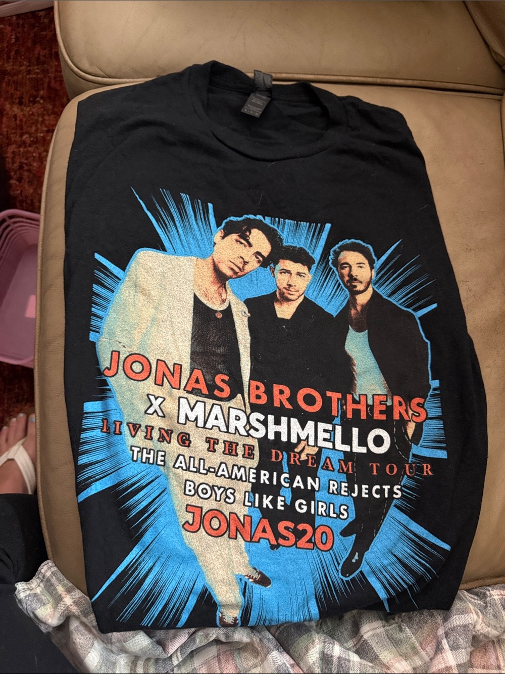 Jonas Brothers x Marshmello Black Graphic Tour T-Shirt